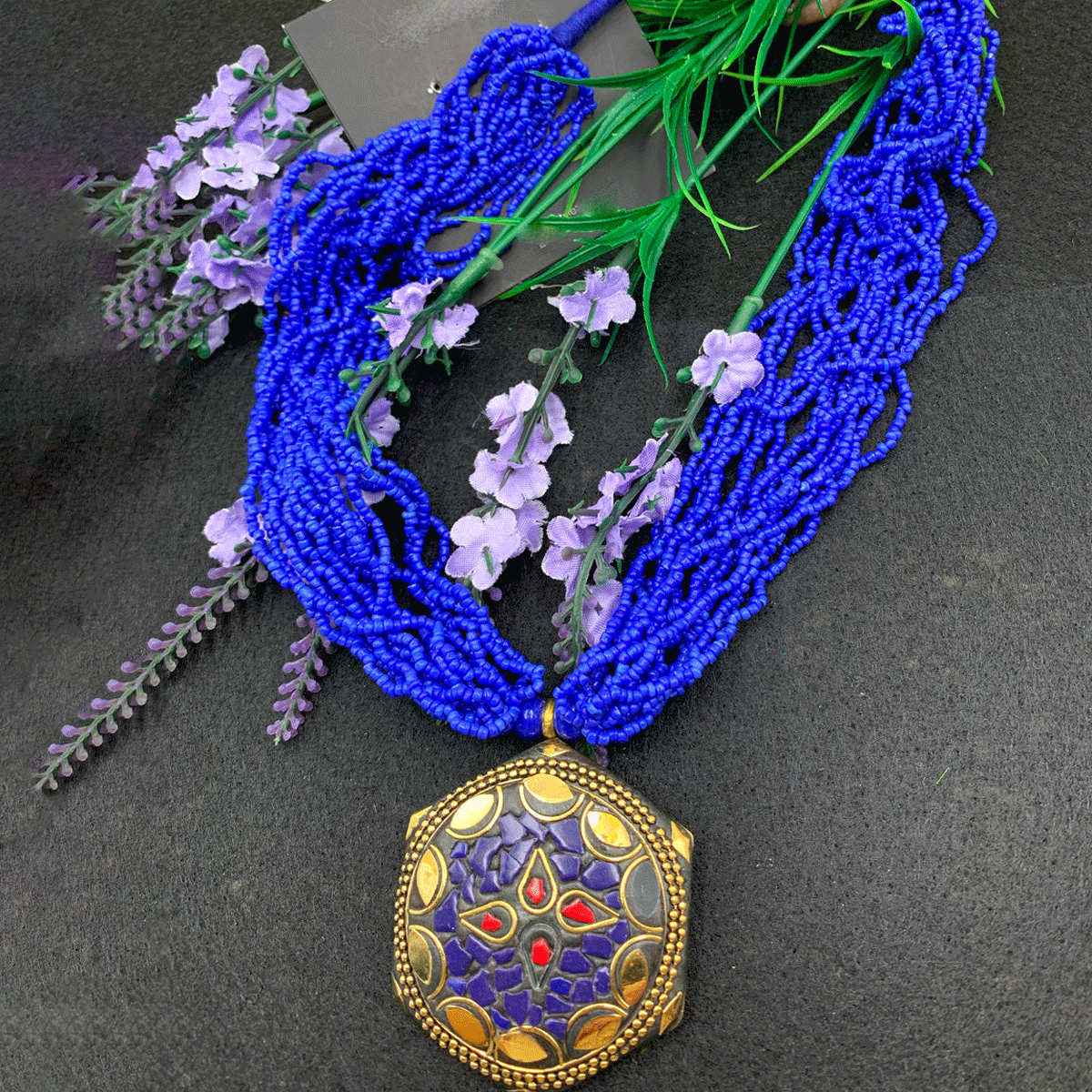 Antique Handcrafted Mosaic Mala - Image 2