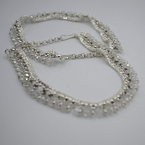 Silver Stones Anklet